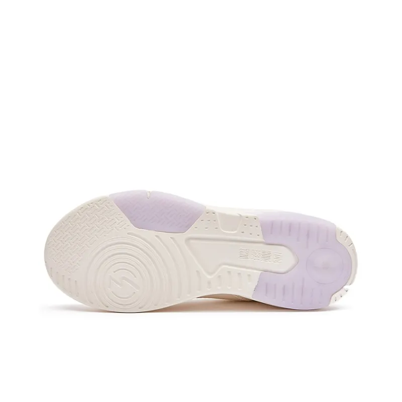 361° Warm Anti Slip And Wear Resistant High Top Skateboard Shoes Women's White Purple-4