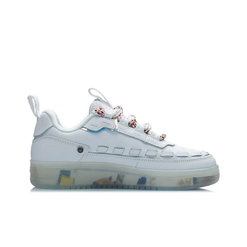 LiNing CF Trace Low Top Skateboard Shoes Women's White-1