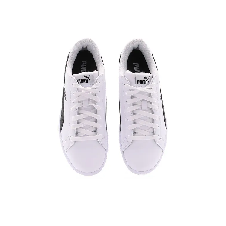 PUMA Smash L Coverage Support Low Top Skateboard Shoes Unisex White Black-3