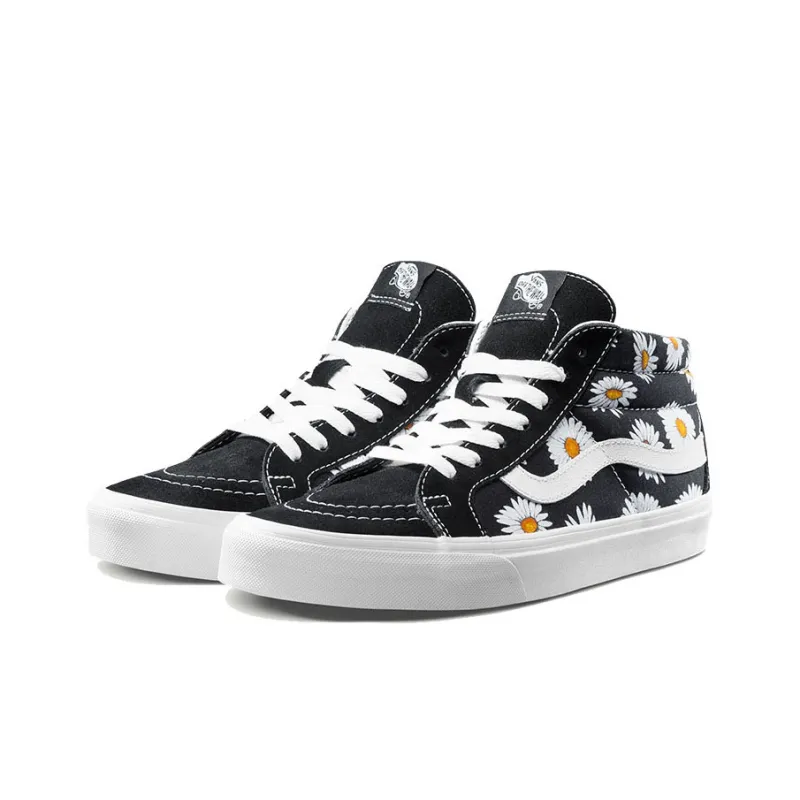 Vans SK8 Mid Flower Pattern 'Black White'-2