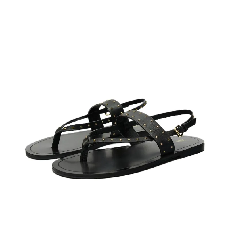 ZARA Strap Sandals Women's Black-1
