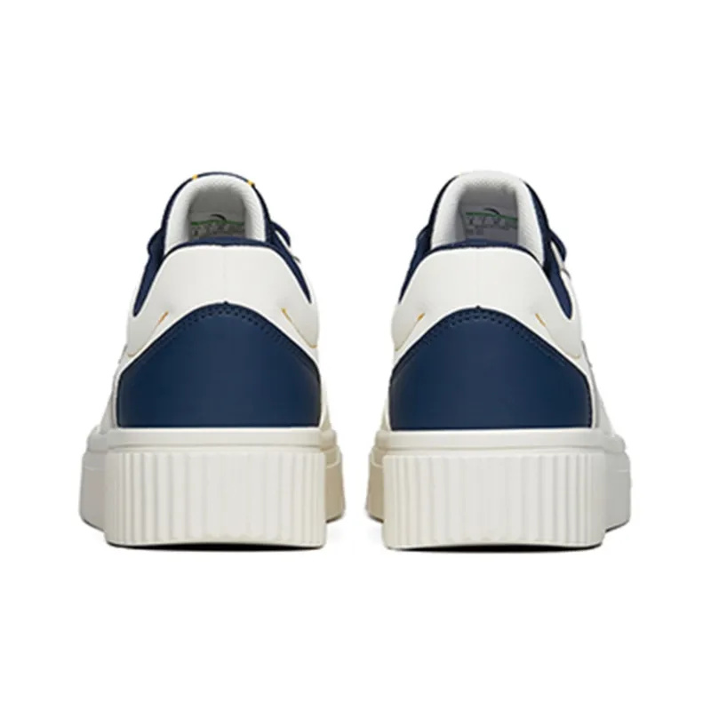 Anta Life Collection Cookie Shoes Abrasion Resistant Breathable Low Top Skateboard Shoes Men's White Gray Blue-4