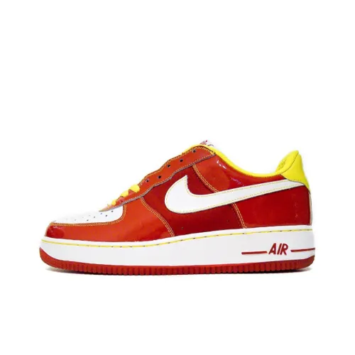 Nike Air Force 1 Skateboard Shoes Men Low-Top Red/White/Yellow