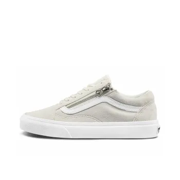 Vans Old Skool Zip Casual Low Tops Skateboarding Shoes Unisex White