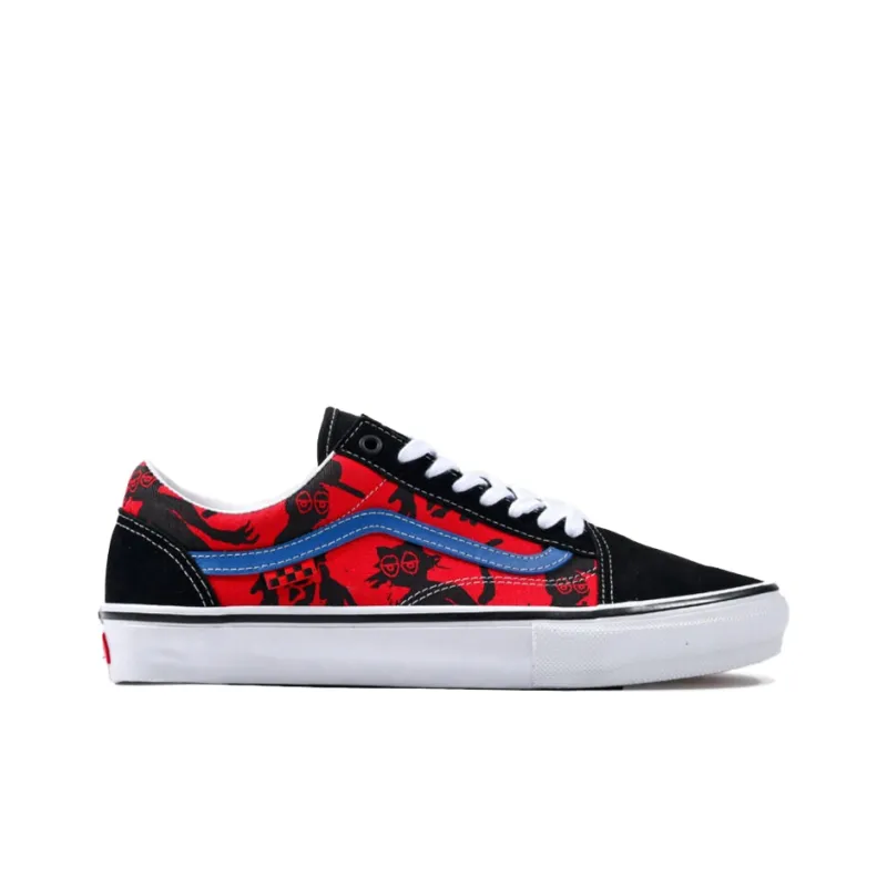 Vans Old Skool Krooked By Natas For Ray Black Red Blue-1
