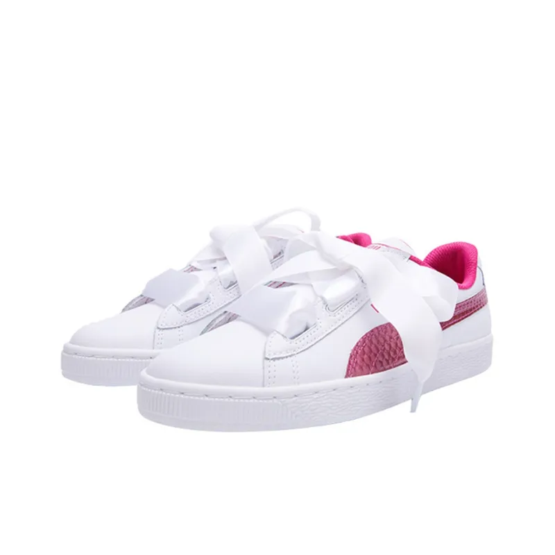 PUMA Basket Heart Coated Glam Jr 'Pink Blue' Women's-2