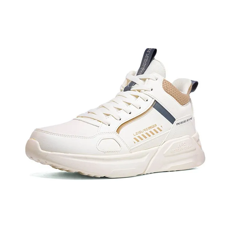 361° Warm And Water Resistant Mid Top Skateboard Shoes Men's Light Bone-2