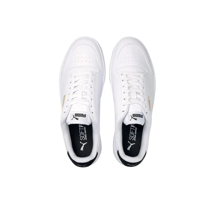 PUMA Shuffle Perf Slip-Resistant Cushioning Wear-Resistant Lightweight Low-Top Skateboard Shoes Men's White Black Tail-2