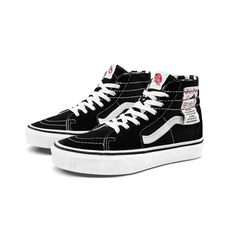 Vans Ua SK8 HI Tapered High Top Casual Canvas Skate Shoes Unisex Diy Black-1