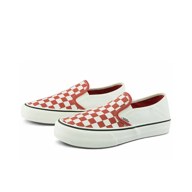 Vans Slip on Chessboard Red/White Women's-1