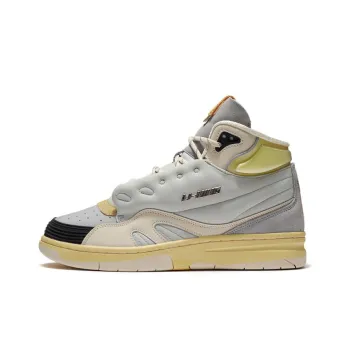 LiNing 937 Deluxe Hi SP Wear resistant And Lightweight High Top Skateboard Shoes Men's Gray