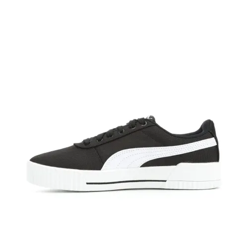 PUMA Carina Series Skateboard Shoes Women's Low-Top Black/White