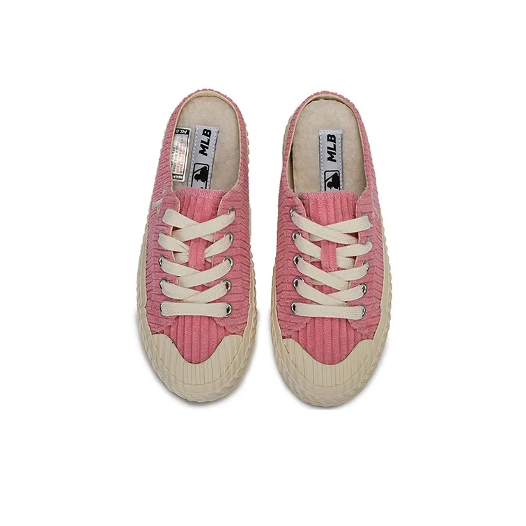 MLB Playball Mule Cushioned Wear Resistant Lightweight Breathable Low Top Skateboard Shoes Unisex Pink-3