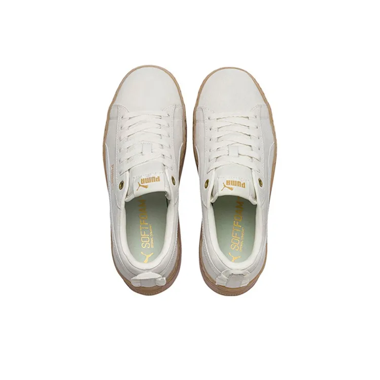 PUMA Smash Platform Frill 'White Gold' Women's-3
