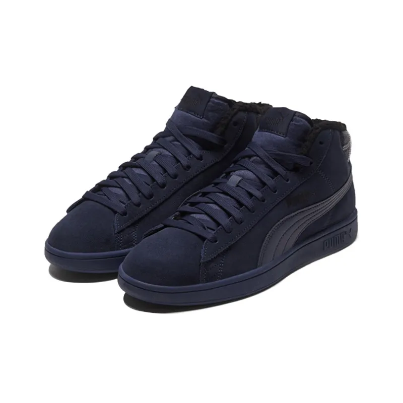 PUMA Smash V2 Mid Wtr Fleece Blue/Black Mid Board Shoes-2