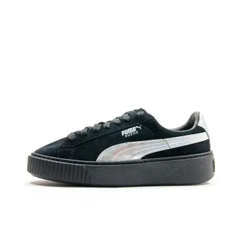 PUMA Suede Platform 'Black/Silver' Women's