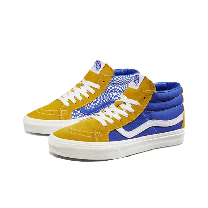 Vans SK8 Mid Yellow Blue Splicing Unisex 'Yellow Blue'-2