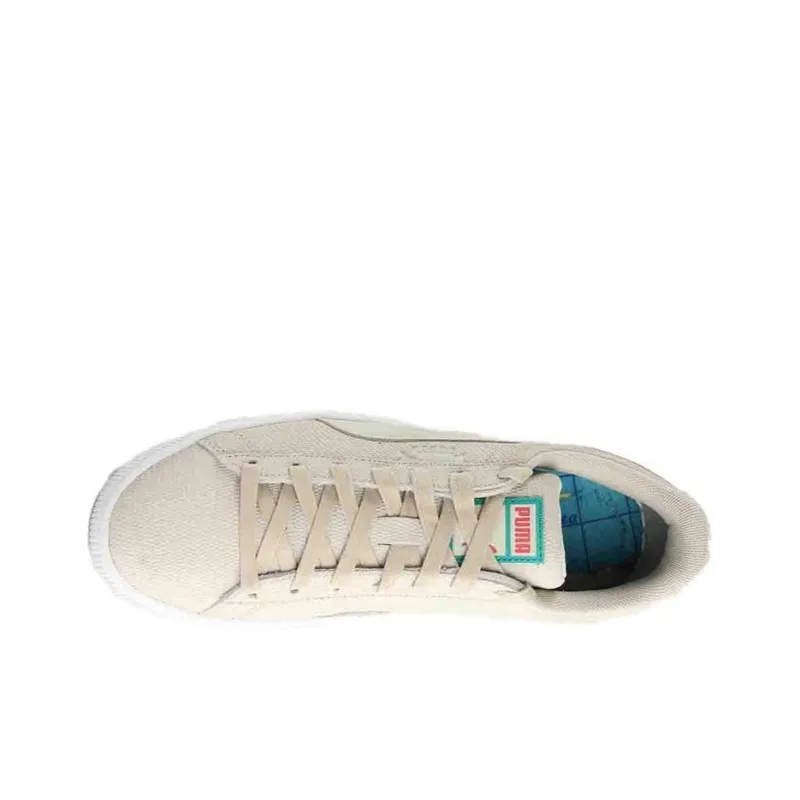 PUMA Suede Caribbean Sand Low-Top Skateboard Shoes Men's Beige-2