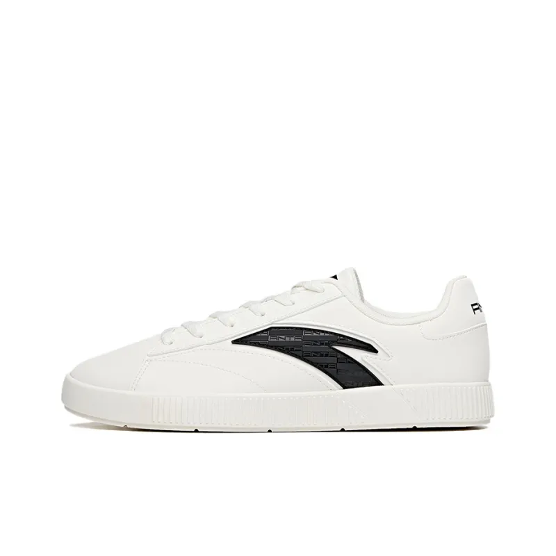 Anta Life Collection Slip Resistant Low Top Skateboard Shoes Men's White-0