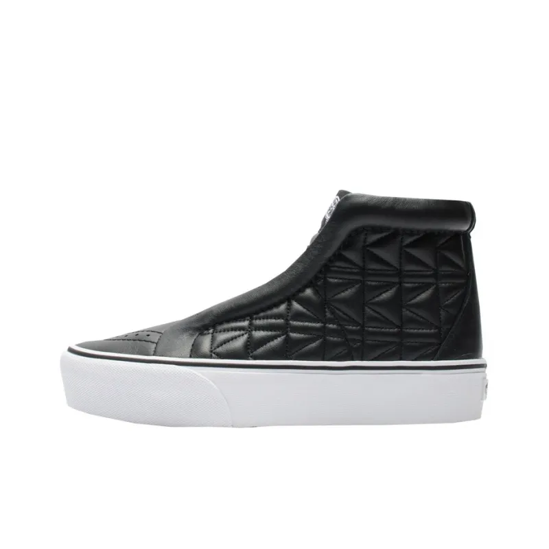 Vans SK8 Hi Laceless Platform Karl Lagerfeld Quilt 'Black White'-0