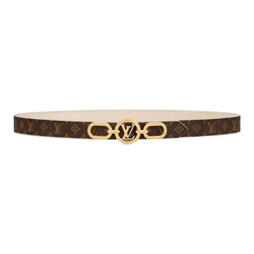 LOUIS VUITTON Leather Belts Women's Brown