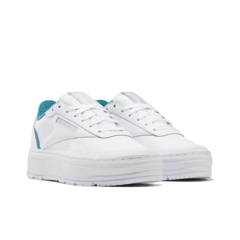 Reebok Women's Club C Double Geo 'White Seaport Teal' Women's-2