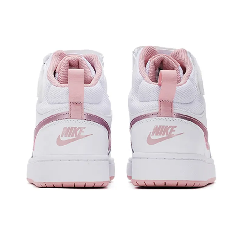 Nike Court Borough 2 Mid White Pink Glaze GS-3