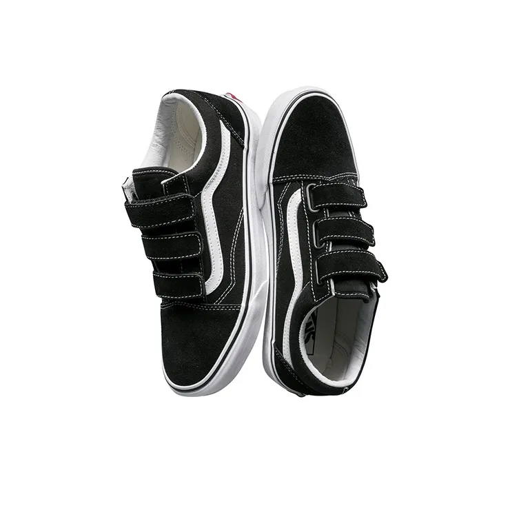 Vans Old Skool Velcro Black White-3