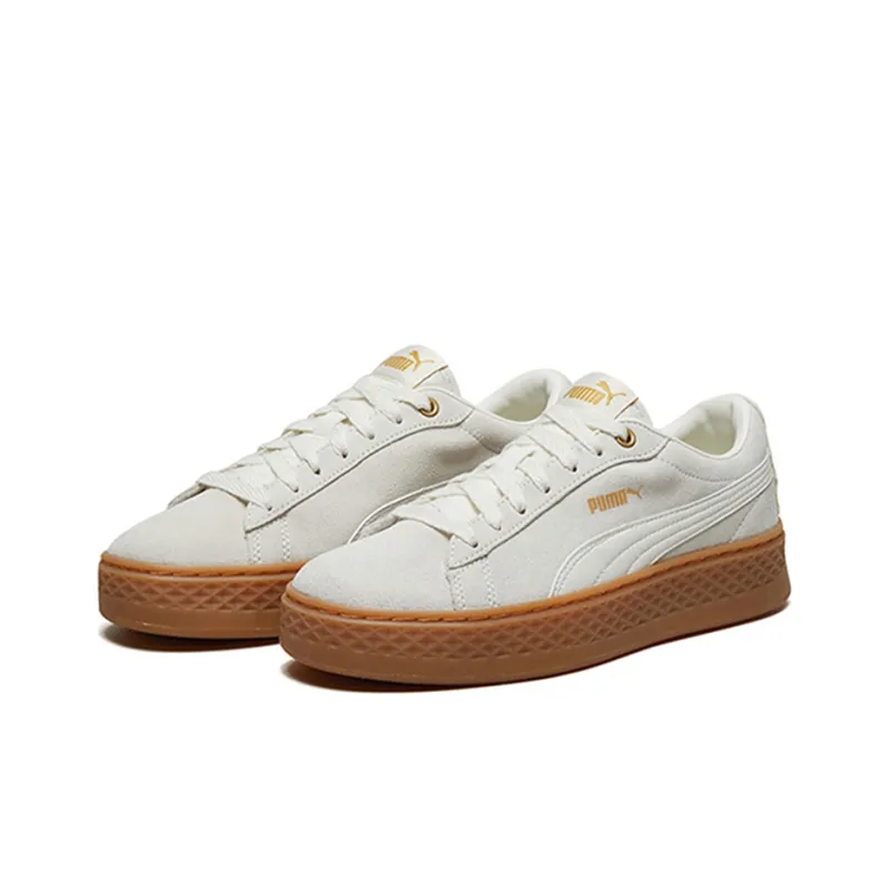 PUMA Smash Platform Frill 'White Gold' Women's-2