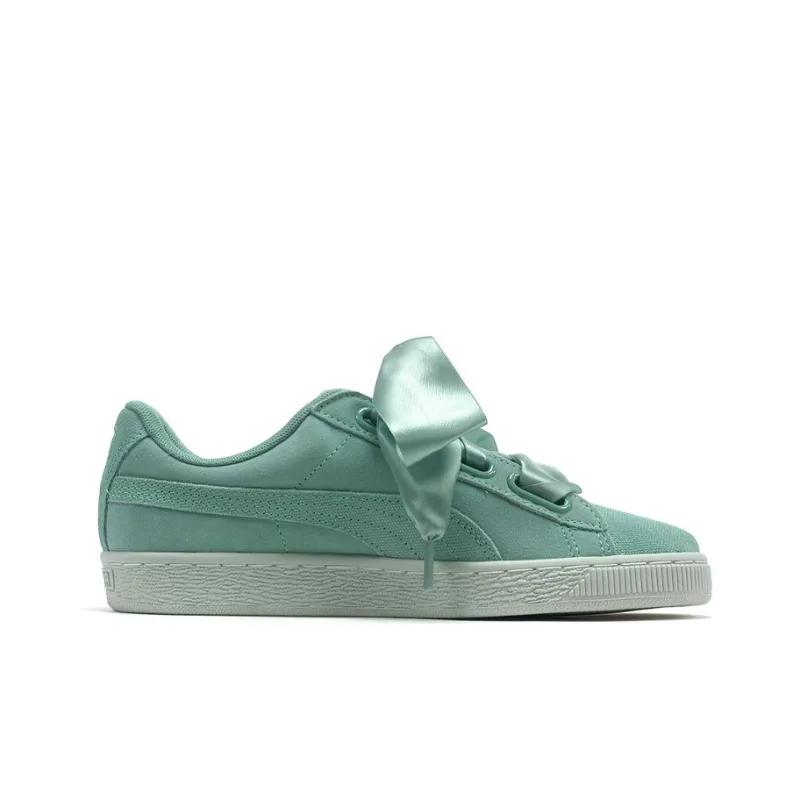 PUMA Suede Heart Pebble Shoes Green Women's-1