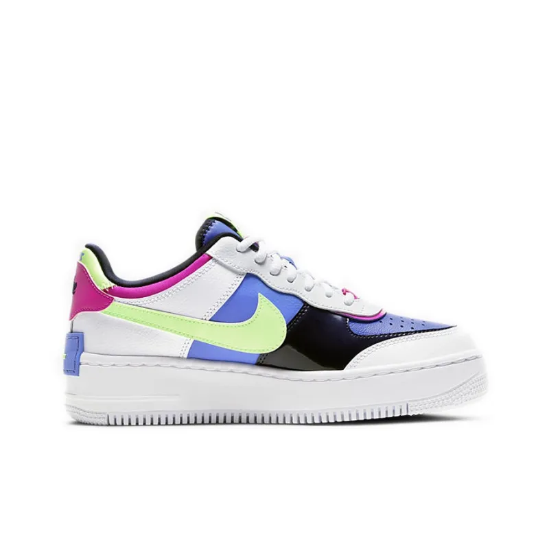 Nike Air Force 1 Low Shadow White Sapphire Barely Volt Women's-1