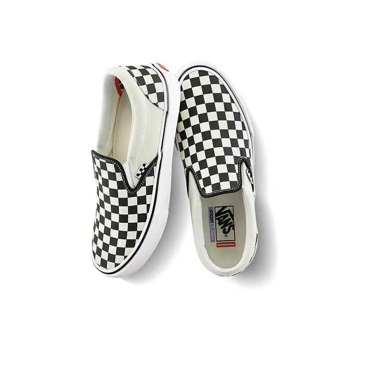 Vans Skate Slip On Checkerboard Black Off White-3