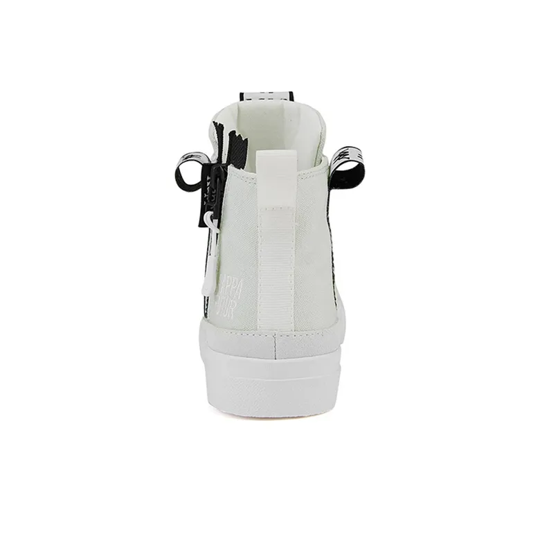 Kappa BANDA Non-slip Lightweight High-Top Skateboard Shoes Unisex Gray White-6