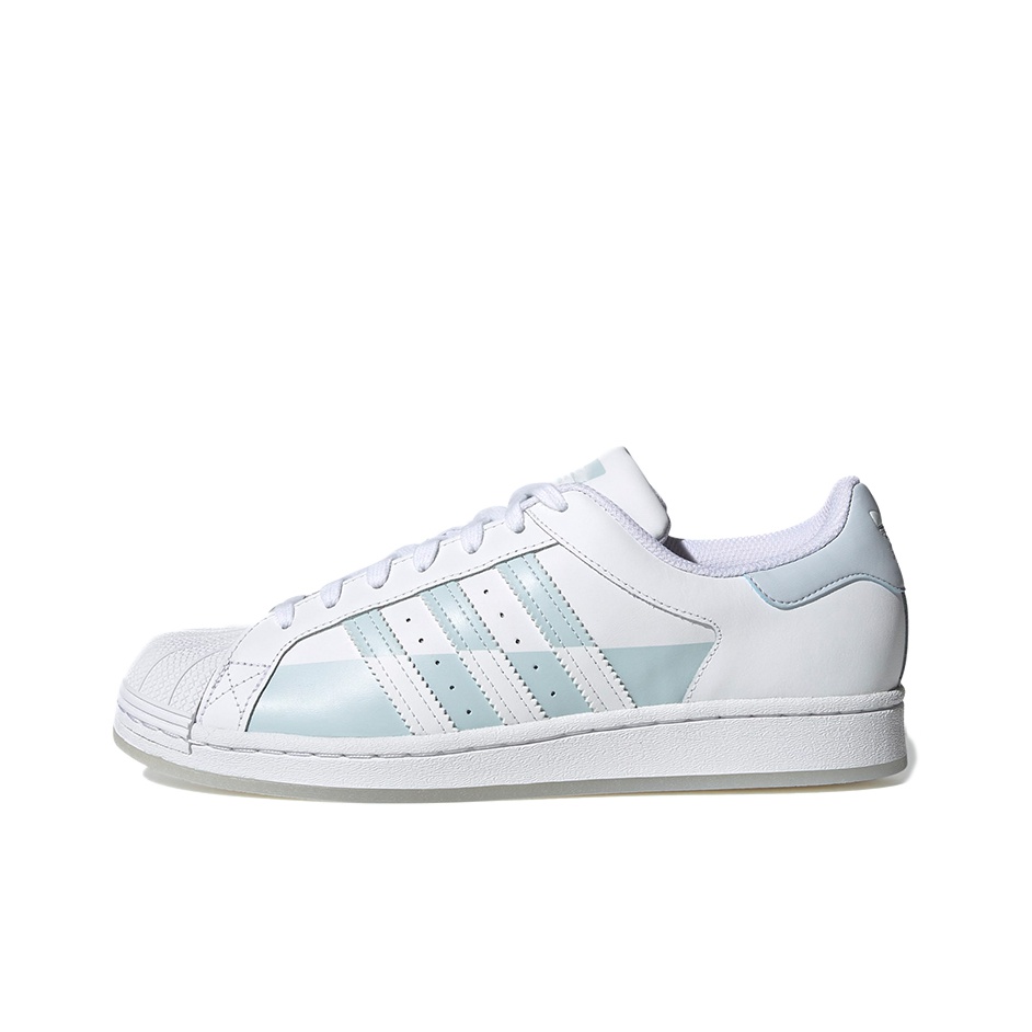 Superstar Adidas Originals Split White Halo Blue POIZON