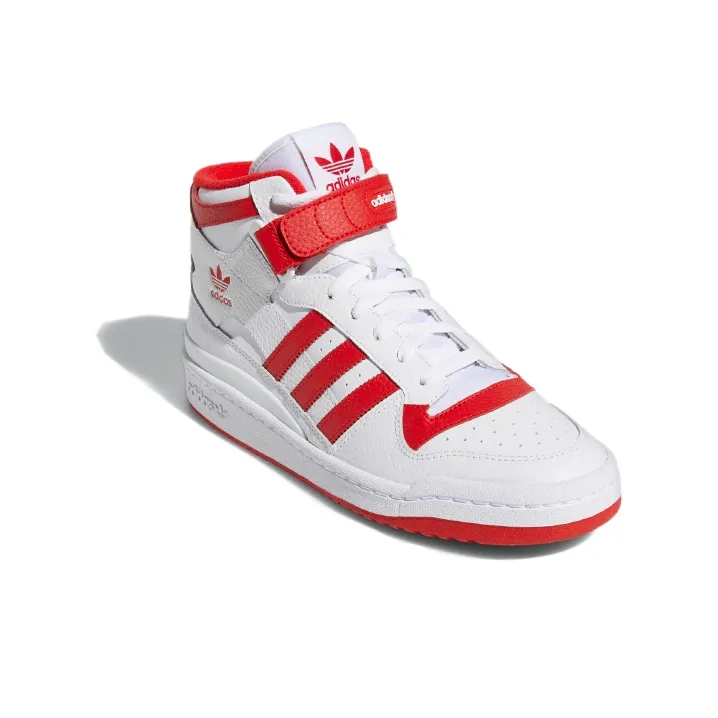 Adidas Forum Mid Cloud White Vivid Red-2