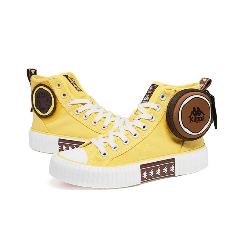 Doraemon x Kappa High Top Skateboard Shoes Unisex Yellow-3