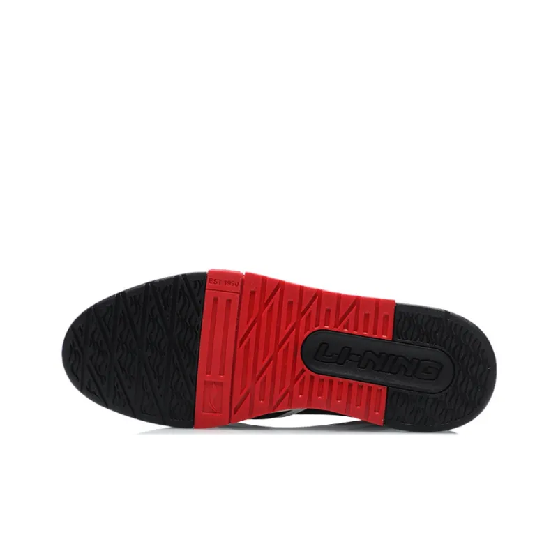 LINING 001 BTC Skateboard Shoes Men Low Top Black/Red/White-4