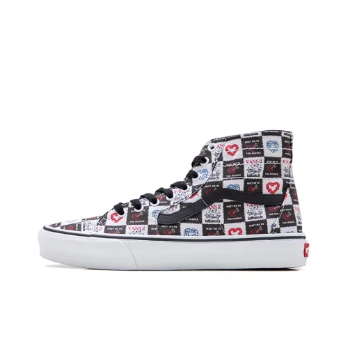 Vans SK8 Skateboard Shoes Unisex High-Top Black/White