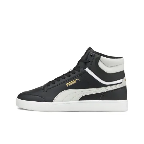 PUMA Shuffle Skateboard Shoes Unisex High-Top Black/White