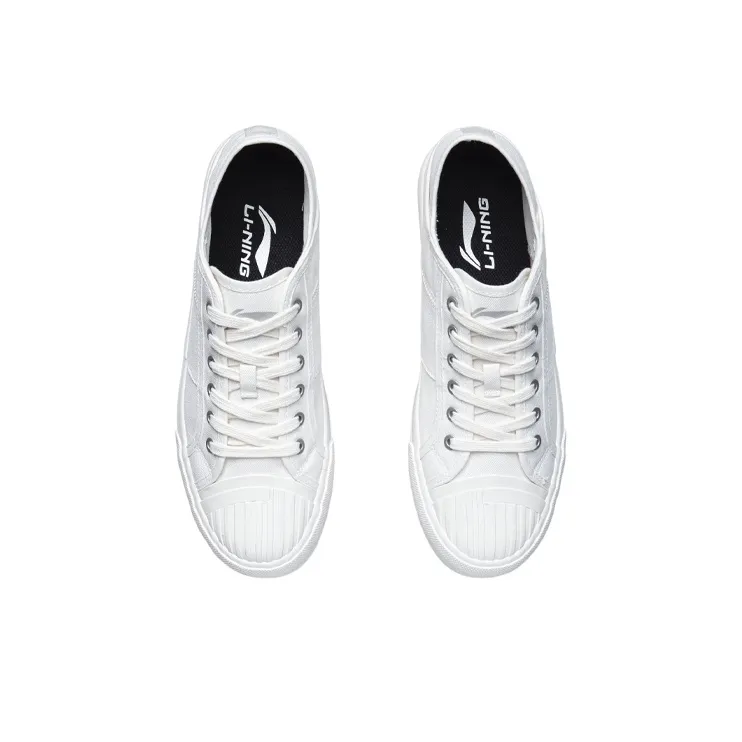 LiNing Low Top Skateboard Shoes Men's Snow-3