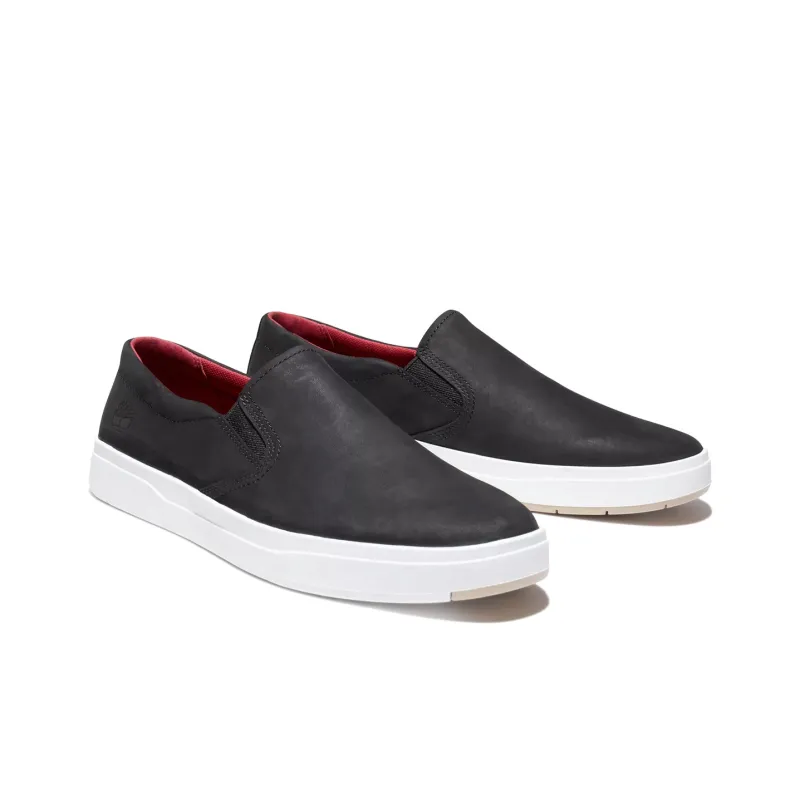 Timberland Davis Square Slip Ons 'Black Nubuck'-2