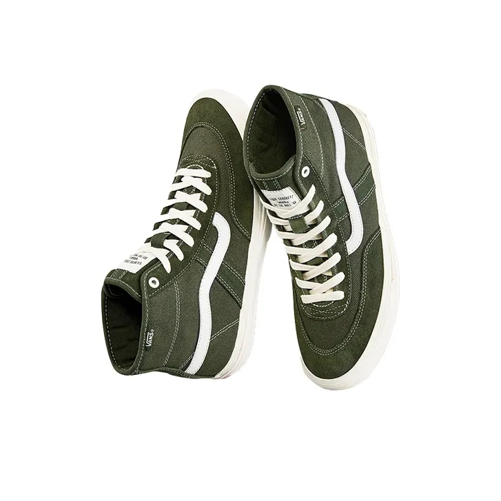 Vans Crockett High Pro Shoes Green Army Green-3