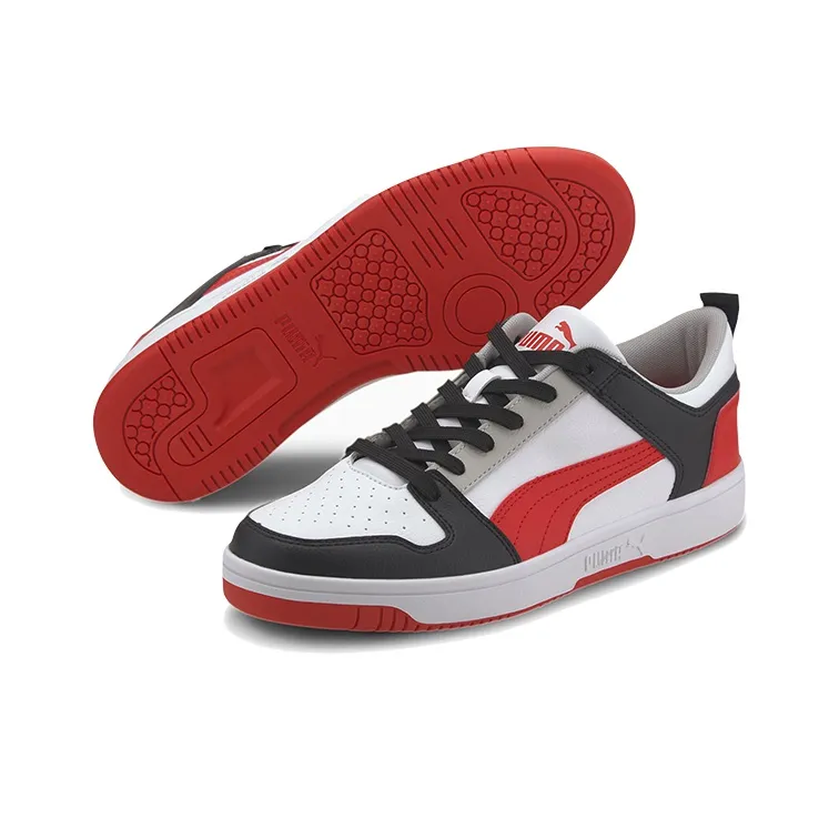 PUMA Rebound Lay Up Lo Sl Black/White/Red Low Board Shoes-2