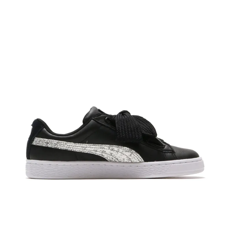 PUMA Basket Heart 'Black Silver Glitter' Women's-1