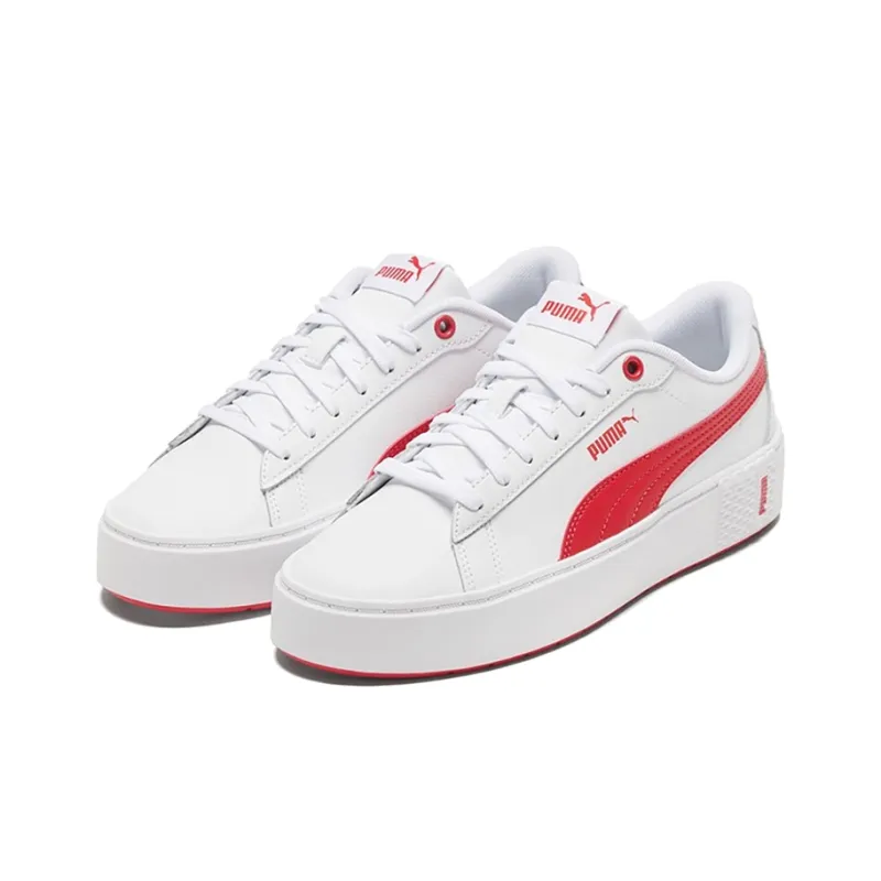 PUMA Smash Platform V2 'White Poppy Red' Women's-2
