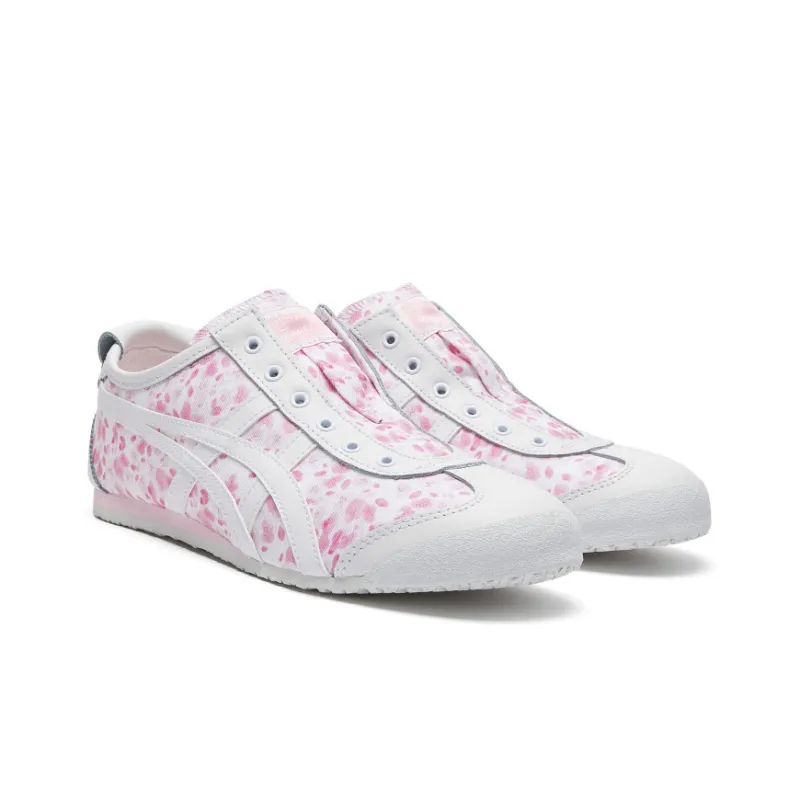 Onitsuka Tiger MEXICO 66 Anti Slip Wear Resistant Low Top Skateboard Shoes Unisex White Pink-1
