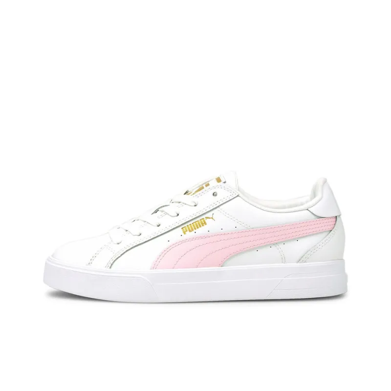 PUMA Smash Ana Lightweight Low-Top Skateboard Shoes Women's White Pink-0