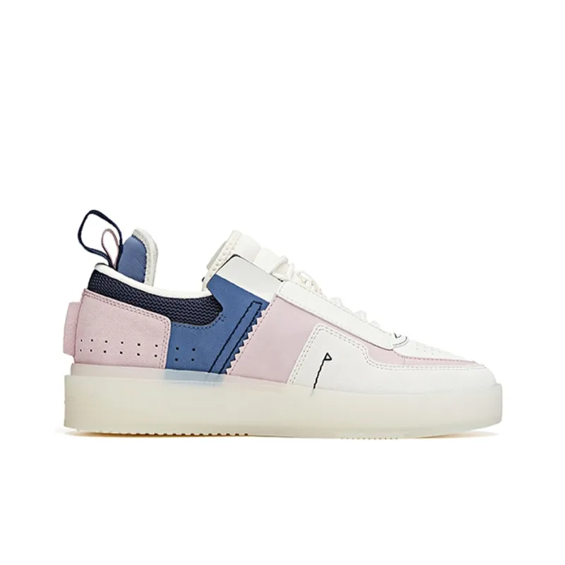 ANTA Skateboard Shoes Women's Low Top Ivory White/Gray Purple/Dusty Blue-1