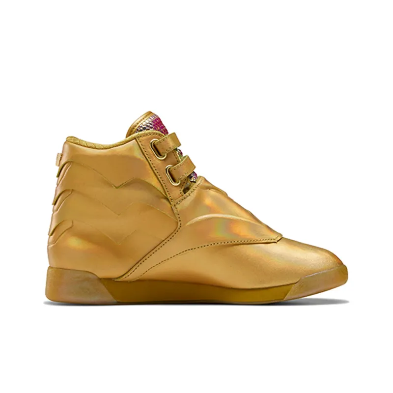 Reebok Wonder Woman 1984 X Women's Freestyle Hi 'Golden Eagle Armor'-1