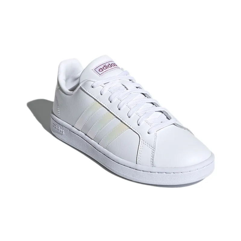 Adidas Neo GRAND COURT Low Top Skateboard Shoes Women's White Yellow Purple-2